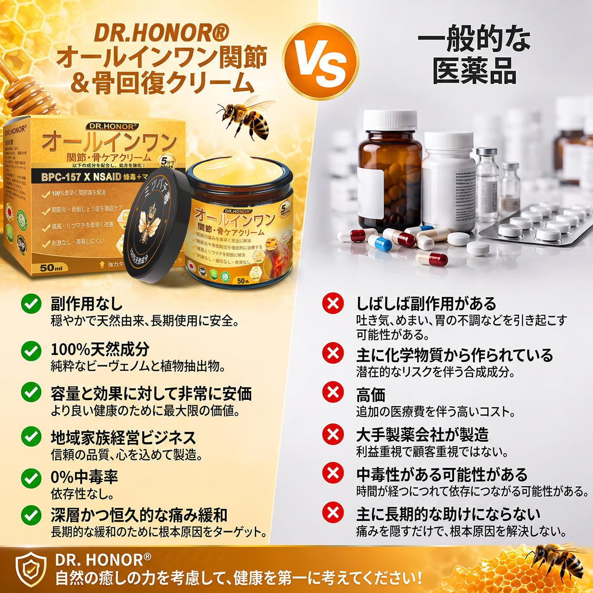 JP DR.HONOR® オールインワン 関節＆骨サポートクリーム🎉🎉 （中高年の方のために特別設計）