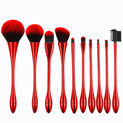 Makeup Brushes Set,Portable Makeup Brush Set Professional Gold Premium Foundation Brush Powder Concealers Eye Shadows Blush10PCS